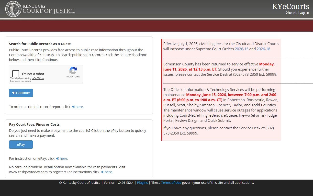 McCracken County court records after arrest case search portal